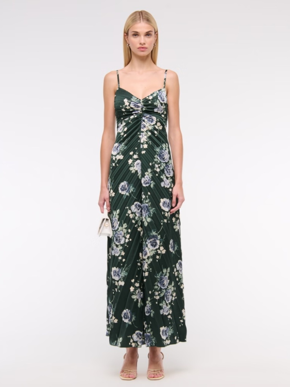 Abercrombie pleated floral maxi dress